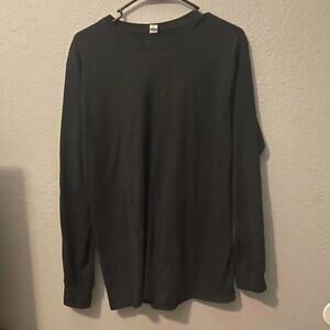 Jerzees Black Long Sleeve Crew Neck Shirt